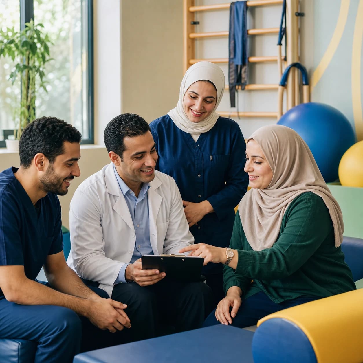 فريق التأهيل المتكامل في واحة نور الحياة